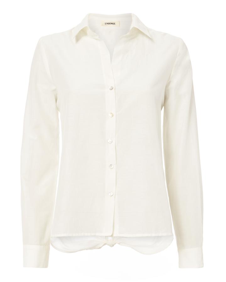 L'agence Hana Tie Back Button-down Top