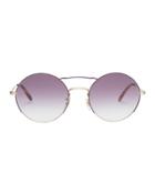 Oliver Peoples Nickol Dark Plum Round Sunglasses Purple 1size