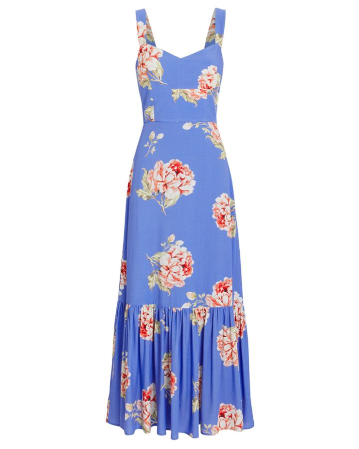 Exclusive For Intermix Intermix Mitzie Floral Sleeveless Dress Blue/floral Zero