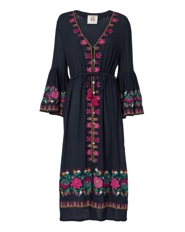 Figue Junie Midi Dress Navy P
