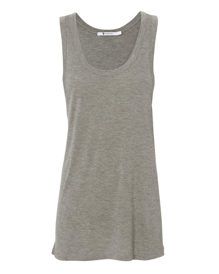 T By Alexander Wang Oversized Heather Grey Tank Grey-lt P