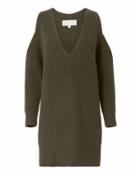 Michelle Mason Cold Shoulder Sweater Dress