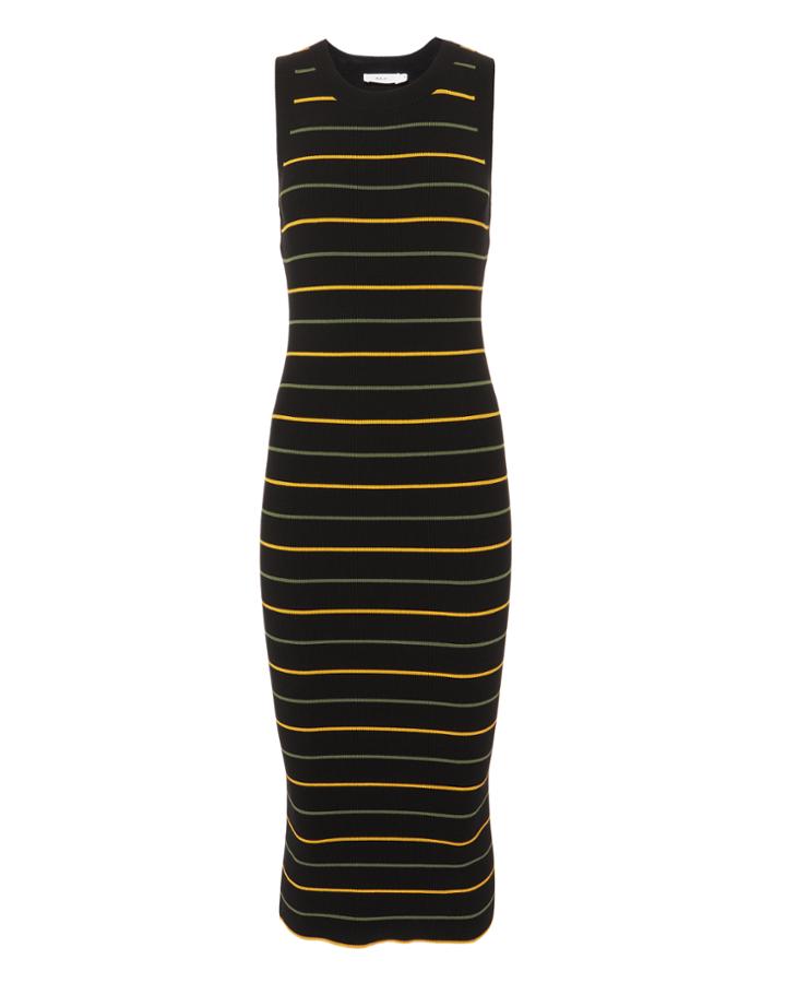 Alc A.l.c. Shane Striped Dress Multi P