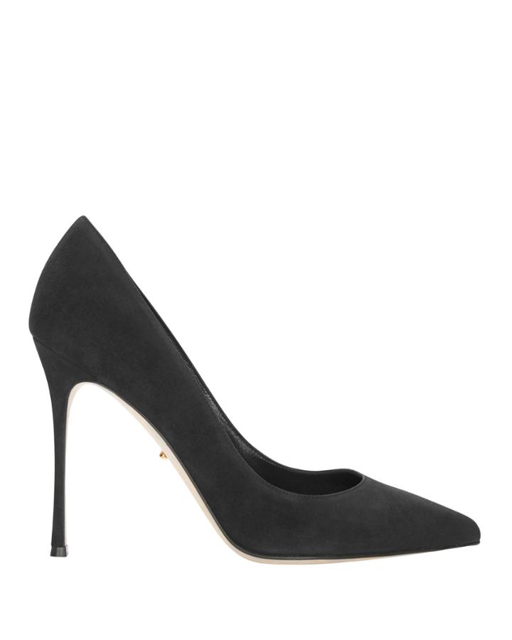 Sergio Rossi Godiva Black Suede Pointy Toe Pumps