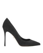 Sergio Rossi Godiva Black Suede Pointy Toe Pumps