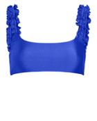 Ellejay Lanai Ruffle Strap Bikini Top Cobalt P
