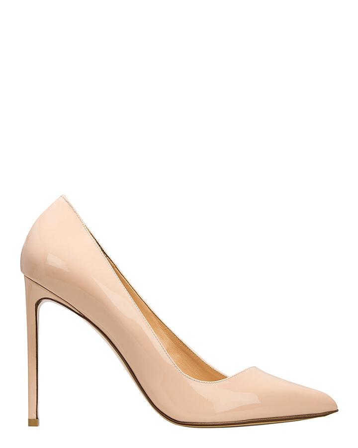 Francesco Russo Nude Patent Leather Pumps Beige 36.5