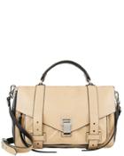Proenza Schouler Ps1 Medium Leather Messenger Bag Beige 1size