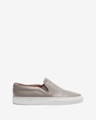Common Projects Slip On Nappa Leather Sneakers: Grey