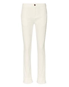 Maggie Marilyn Frill Cuff White Jeans