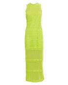 A.l.c. Monaghan Eyelet Midi Dress Green Neon M