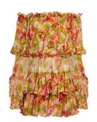 Caroline Constas Dahila Off Shoulder Mini Dress Olive/red/print L