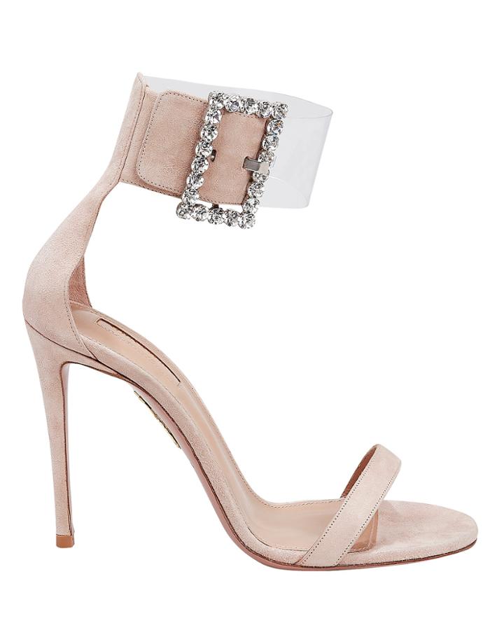 Aquazurra Aquazzura Casablanca Suede High Sandals Blush 36