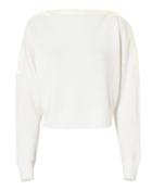 T By Alexander Wang Snap Detail Cropped Sweater Ivory L