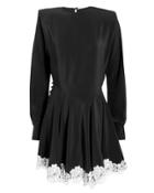 Alessandra Rich Lace Hem Mini Dress Black 40