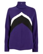 Derek Lam Chevron Sweater Purple-drk 40