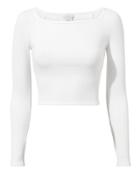 Fleur Du Mal Buckle Back Knit Top White P