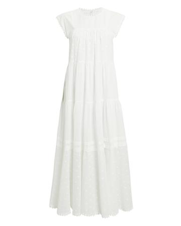 See By Chlo Swiss Dot Cotton Maxi Dress White 38