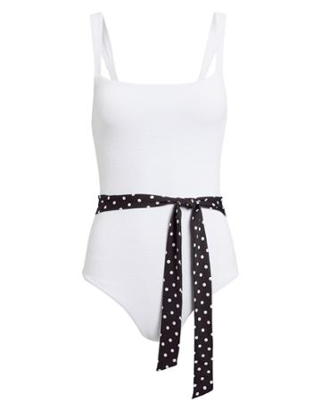Same Swim Llc Same Swim Betty One Piece White Swimsuit White/black S