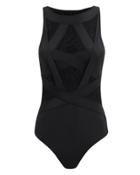 Oye Swimwear Esther Lace One Piece Swimsuit Black S