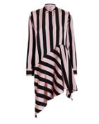 Marques Almeida Marques' Almeida Striped Asymmetrical Dress Black/pink P
