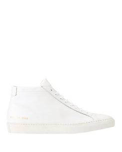 Common Projects Achilles Mid High-top White Leather Sneakers