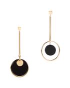 Jardin Jewelry Jardin Mismatched Circle Drop Earrings Gold 1size