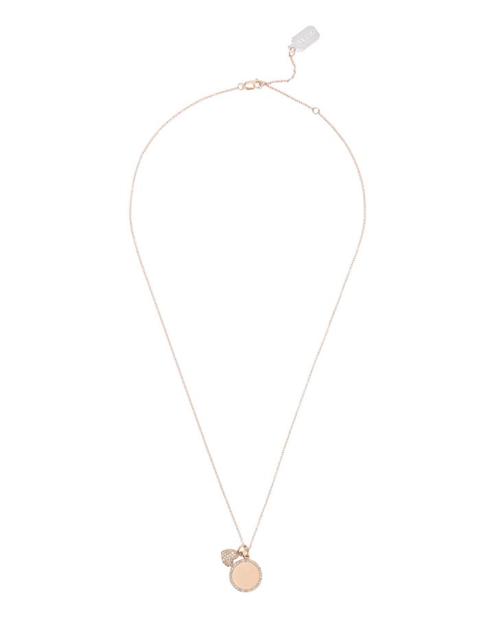 Ela Rae Jewelry Ela Rae Heart Mini Disc Necklace Gold 1size