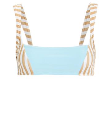 Same Swim Llc Same Swim The Divine Bikini Top White/blue P