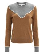 Veronica Beard Atty Sweater Camel/grey P