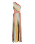 Missoni Lurex One Shoulder Maxi Dress Rainbow/metallic 42