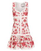 Alexis Lilou Linen Dress White/red Floral P