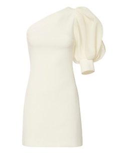 David Koma Puff Sleeve One Shoulder Dress
