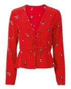 Exclusive For Intermix Intermix Katherine Front Bow Detail Top Red 4