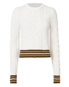 Alc A.l.c. Alpha Striped Sweater White P
