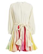 Rhode Resort Ella Rainbow Mini Dress Ivory/rainbow L