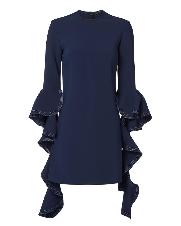 Ellery Kilkenny Frill Sleeve Navy Dress Navy 4