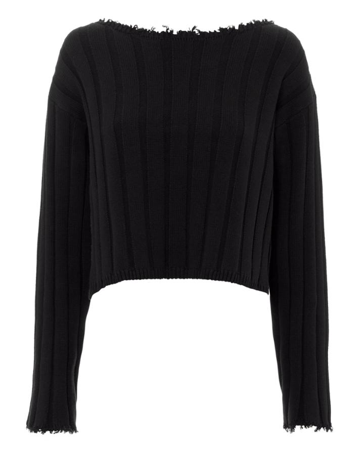 T By Alexander Wang Off Shoulder Pullover Black S
