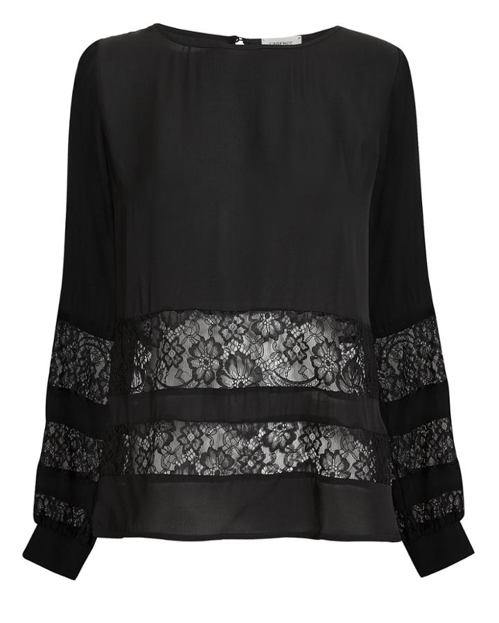 L'agence Petra Lace Blouse Black P