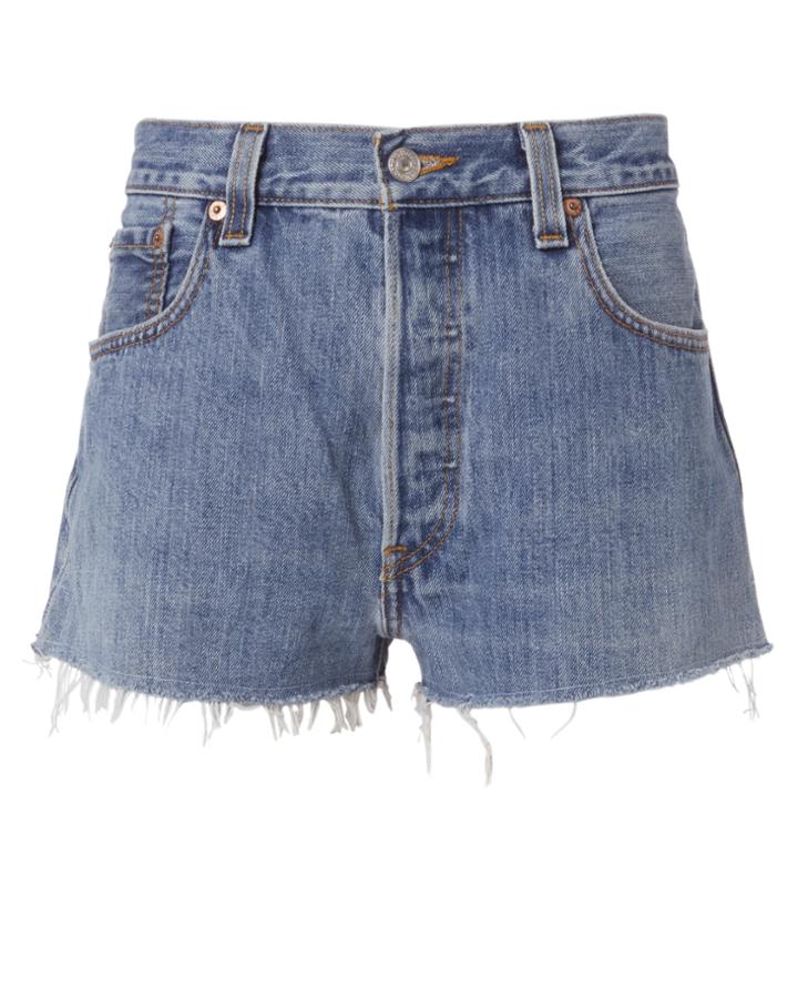 Re/done Clean Denim Cut Off Shorts