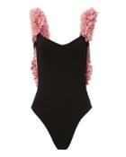 La Reveche La Revche Amira Petal Black One Piece Swimsuit Black M