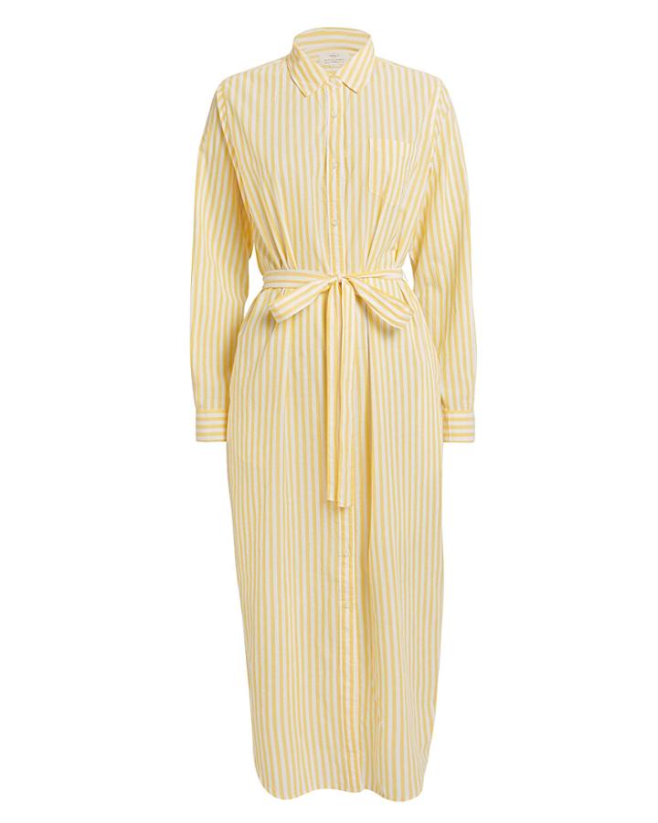 Birds Of Paradise Birds Of Paradis Kelly Striped Shirtdress Yellow/white M