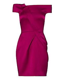 Roland Mouret Satin Off-the-shoulder Dress