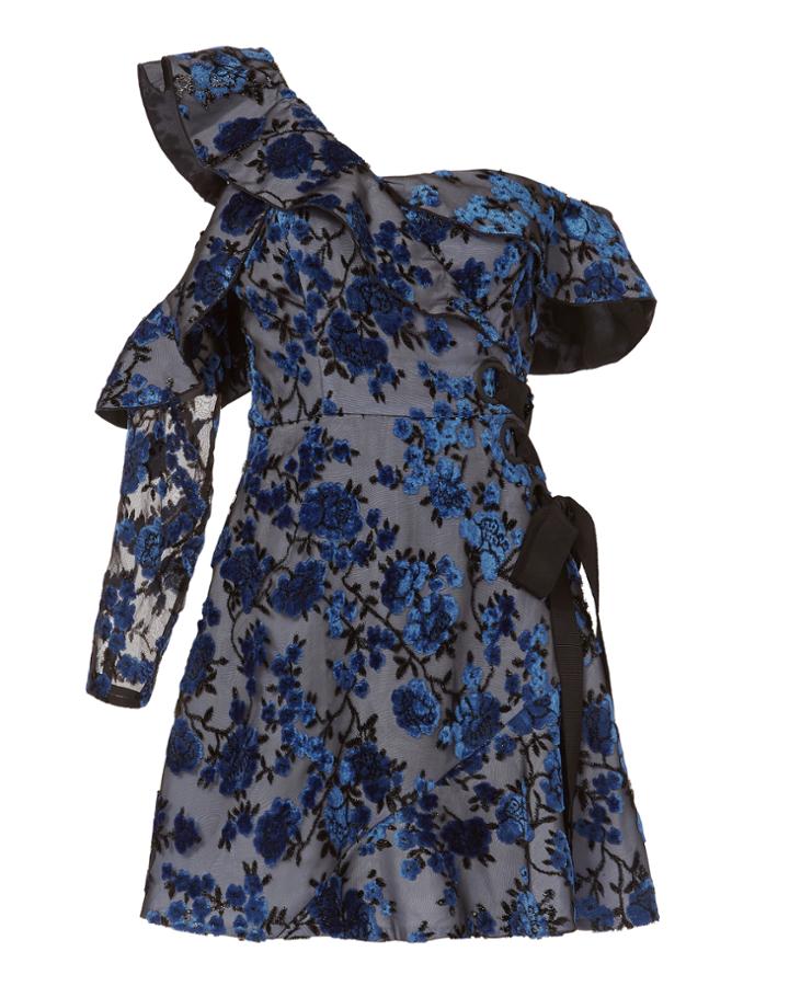 Self-portrait Eyelet Wrap Mini Dress