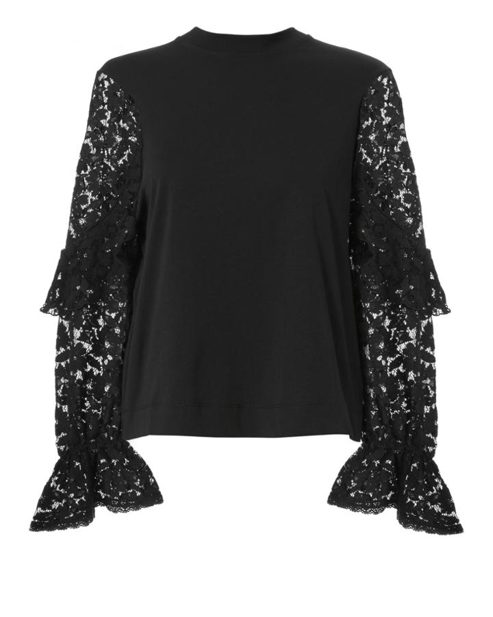 See By Chloã© Lace Long Sleeve Sweatshirt