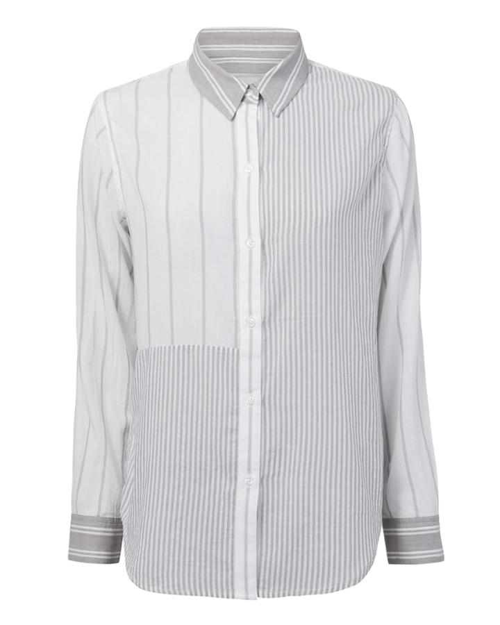 Rails Erika Mixed Grey Stripes Shirt Mustard S