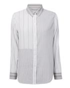 Rails Erika Mixed Grey Stripes Shirt Mustard S