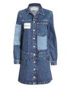 Calvin Klein Jeans Logo Patchwork Trucker Dress Denim S