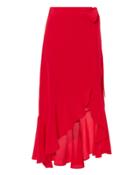 Exclusive For Intermix Intermix Katie High-low Skirt Red P