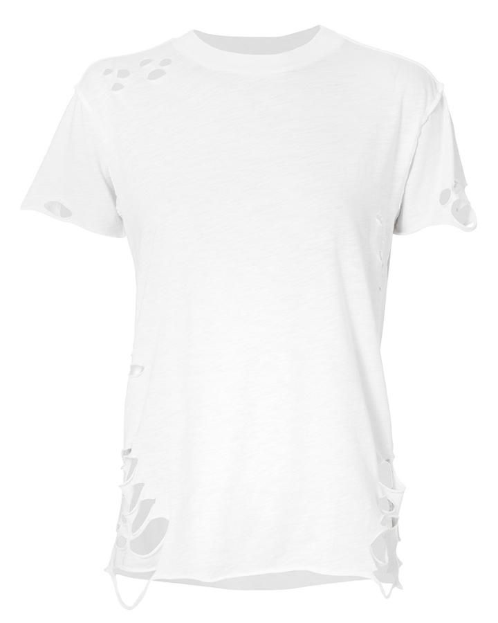 Nsf Destroyed White T-shirt White P